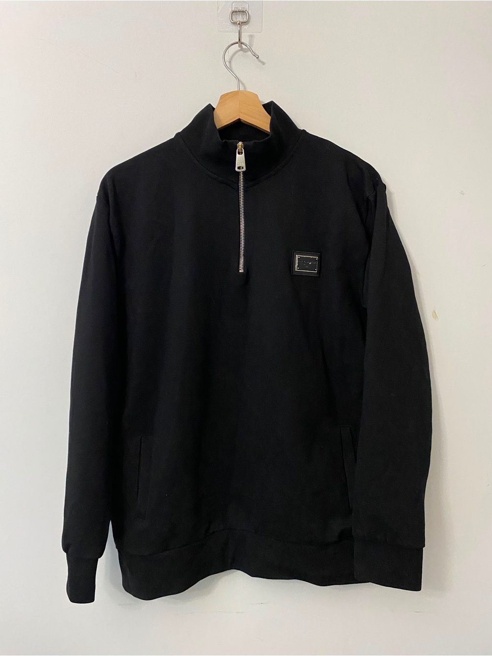 Dolce & Gabbana Black Half-Zip Sweater